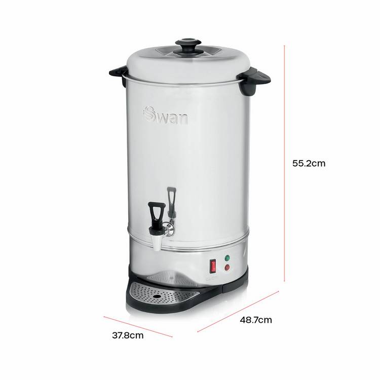 Swan 20L stainless steel urn, UK version