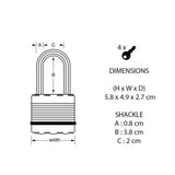 Master Lock weatherproof laminated steel padlock, UK version