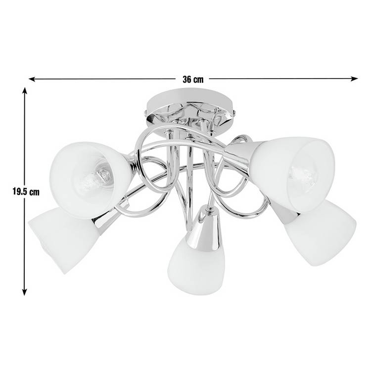 Argos Home Curico 5 light ceiling light chrome glass - British product