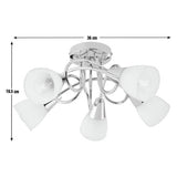 Argos Home Curico 5 light ceiling light chrome glass - British product