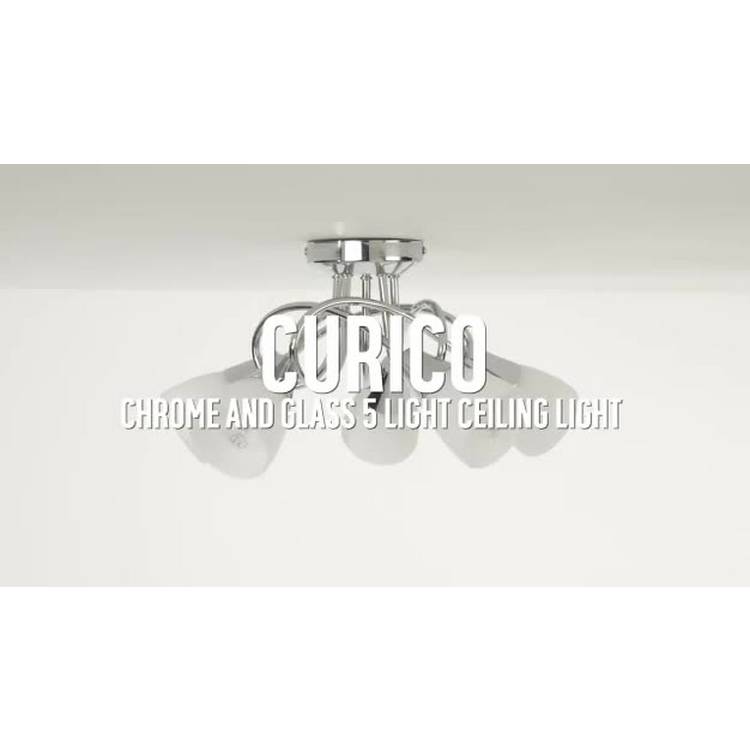 Argos Home Curico 5 light ceiling light chrome glass - British product