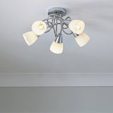 Argos Home Curico 5 light ceiling light chrome glass - British product