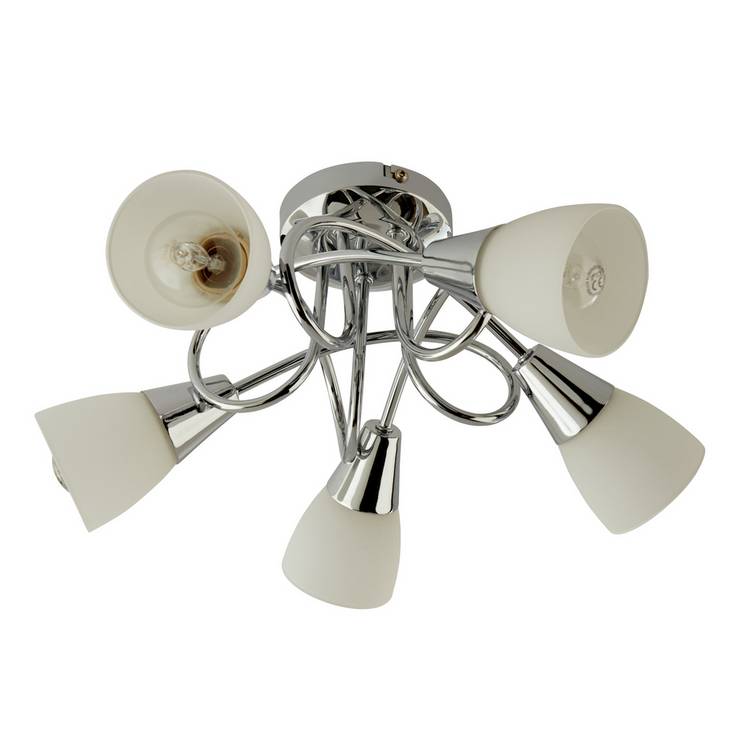 Argos Home Curico 5 light ceiling light chrome glass - British product