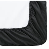 Habitat Cotton Rich 180 TC Plain Black Fitted Sheet - King