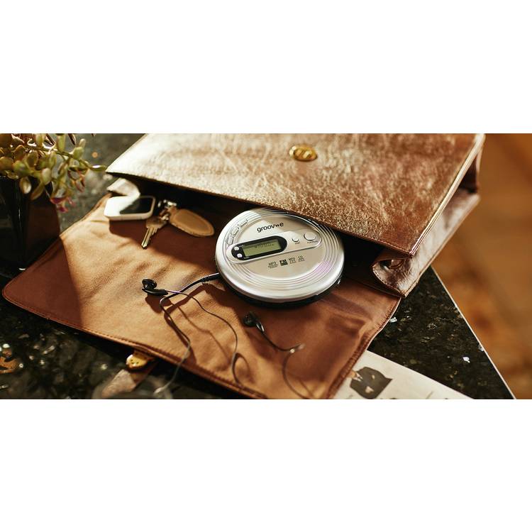 Groov-e retro personal CD player silver - British product