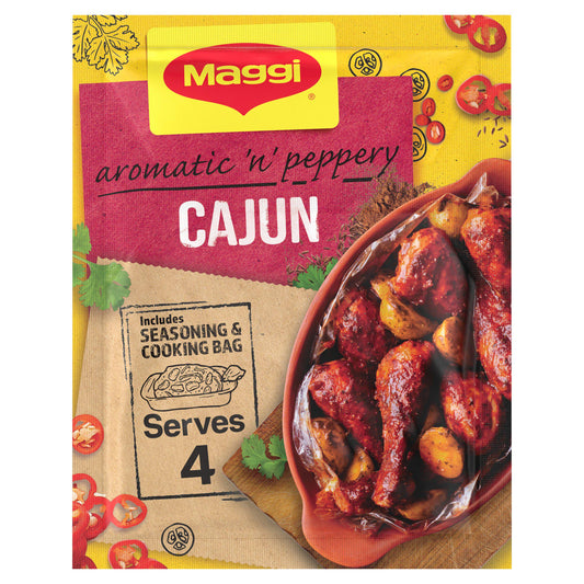 Maggi So Juicy Aromatic & Peppery Cajun Chicken Herbs & Spices Recipe Mix Special offers Sainsburys   