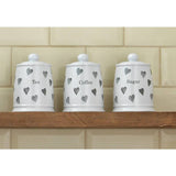 Argos Argos Home Set of 3 Hearts Storage Jars - Grey- Buy online at McGrocer