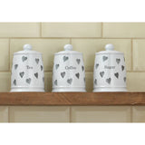 Argos Argos Home Set of 3 Hearts Storage Jars - Grey- Buy online at McGrocer