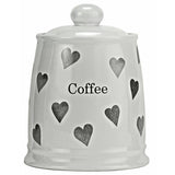 Argos Home set of 3 grey heart storage jars, imported from the UK