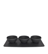 Harrods Villeroy & Boch Manufacture Rock 3-Piece Dip Bowls Set- Buy online at McGrocer
