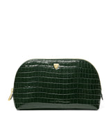 Harrods Aspinal of London Small Leather Croc-Embossed Makeup Bag- Buy online at McGrocer