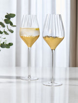 Next Lipsy 2 Pack Gold Foil Tapered Wine Glasses 28cm- Buy online at McGrocer