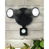 Luceco twin black PIR LED spotlights - British product