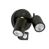 Luceco twin black PIR LED spotlights - British product