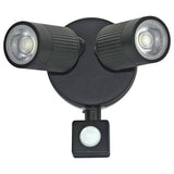 Luceco twin black PIR LED spotlights - British product