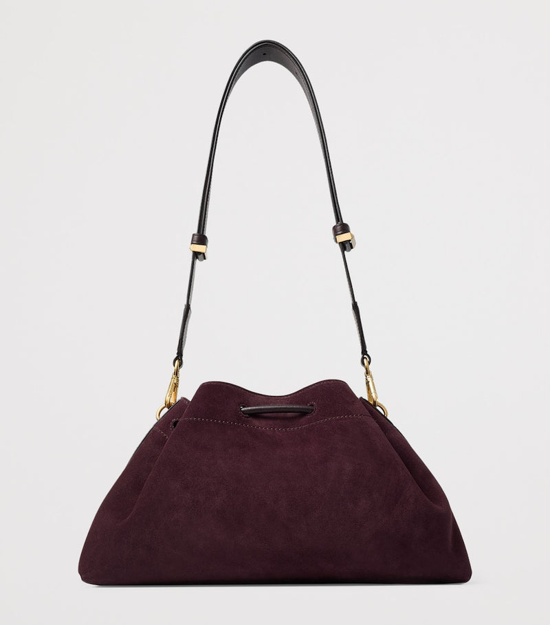 Jimmy Choo medium Cinch suede shoulder bag, imported from the UK