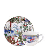 Harrods Gien Set of 2 Jardin du Palais Teacups and Saucers (260ml)- Buy online at McGrocer