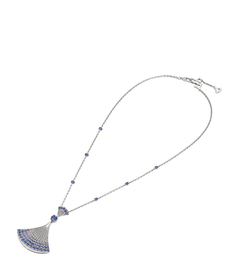 Bvlgari DIVAS' DREAM white gold diamond sapphire necklace - British product