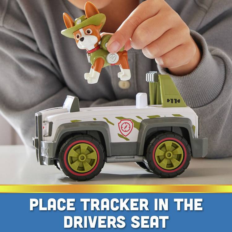 PAW Patrol Tracker's Jungle Cruiser pup and vehicle, imported from the UK