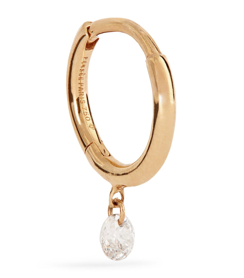 Persée Danaé single huggie earring in yellow gold and diamond, UK version