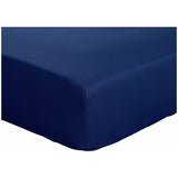 Habitat Cotton Rich 180 TC Plain Navy Fitted Sheet - King