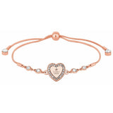 Argos Lipsy Rose Colour Crystal Heart Toggle Bracelet- Buy online at McGrocer