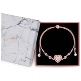 Lipsy rose gold crystal heart toggle bracelet (British brand)