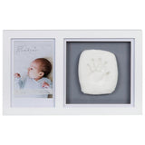 Bambino white photo frame and hand mould kit - British product