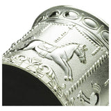 Silver plated carousel money box with horse decorations (British brand)