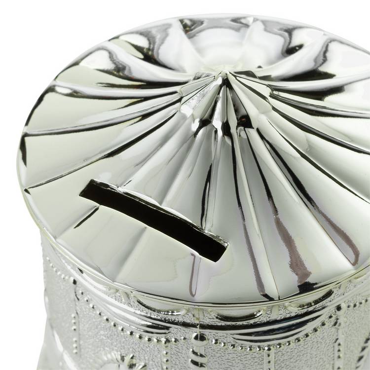Silver plated carousel money box with horse decorations (British brand)