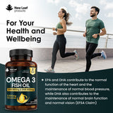 New Leaf Omega-3 fish oil high strength EPA DHA 180 softgels, UK version