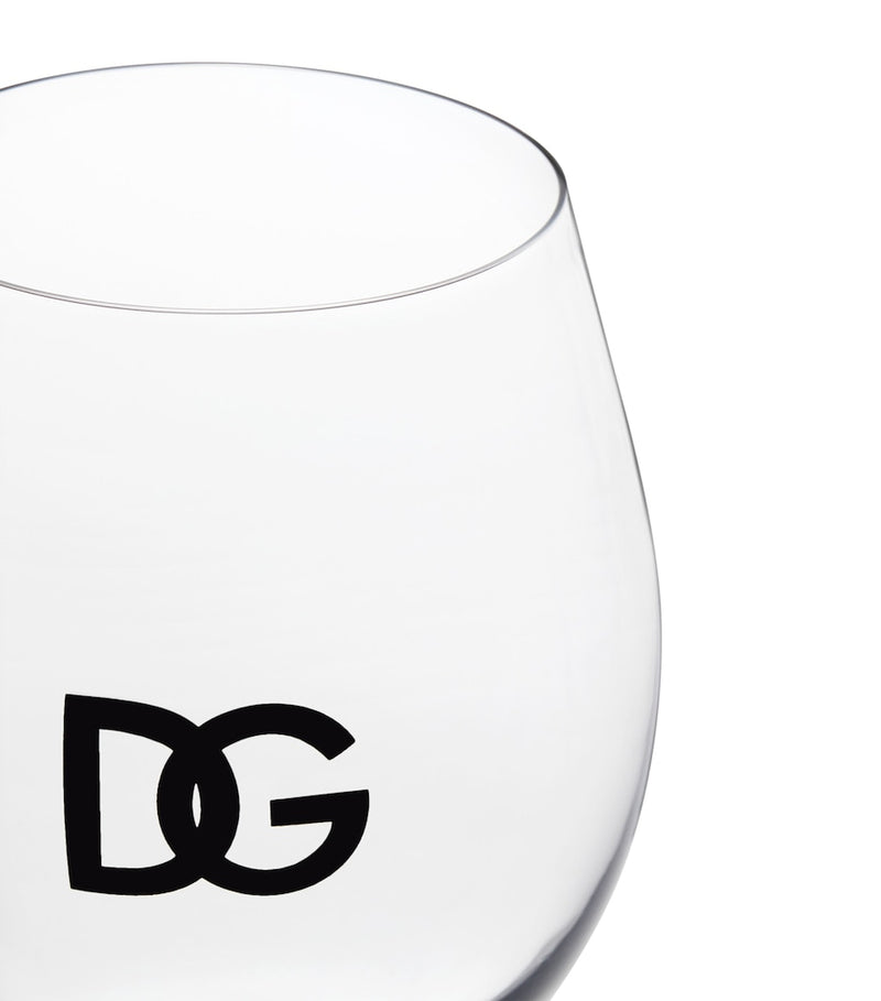 Dolce&Gabbana Casa set of two DG Millennials logo wine glasses - British product