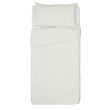 Habitat cotton rich plain cream bedding set single 180TC, UK version