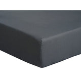 Habitat cotton rich fitted sheet 180TC plain charcoal single, imported from the UK