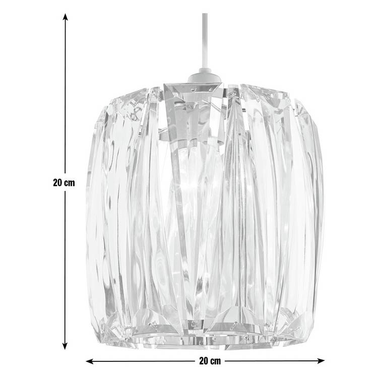 Argos Home clear bevelled lampshade 20cm, UK version