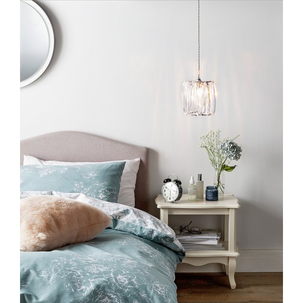 Argos Home clear bevelled lampshade 20cm, UK version