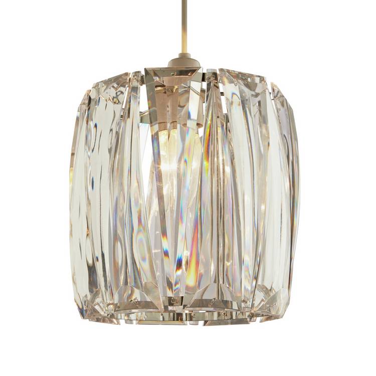 Argos Home clear bevelled lampshade 20cm, UK version