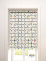 Next Grey Floral Retro Geo Made To Measure Roller Blind- Buy online at McGrocer