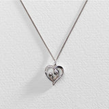 Moon & Back silver mum and child necklace, imported from the UK