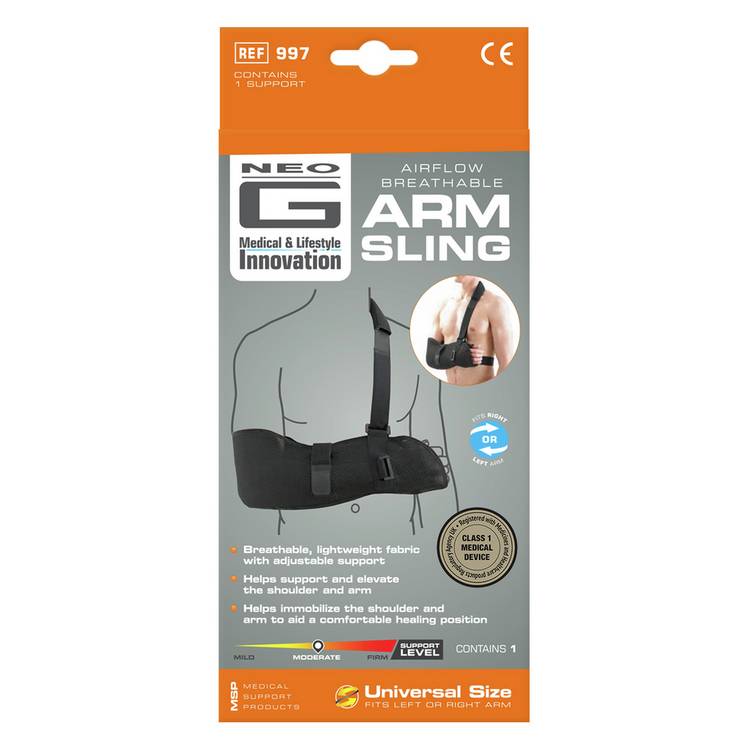 Neo G airflow breathable arm sling, imported from the UK