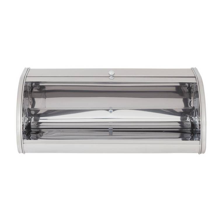 Argos Home stainless steel bread bin with roll top lid - British product
