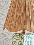 Clarke and Clarke teal white Willow Boughs lamp (British brand)