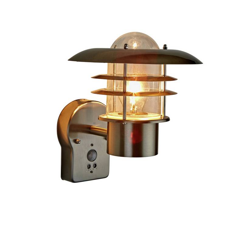 Argos Home stainless steel PIR outdoor lantern, UK version