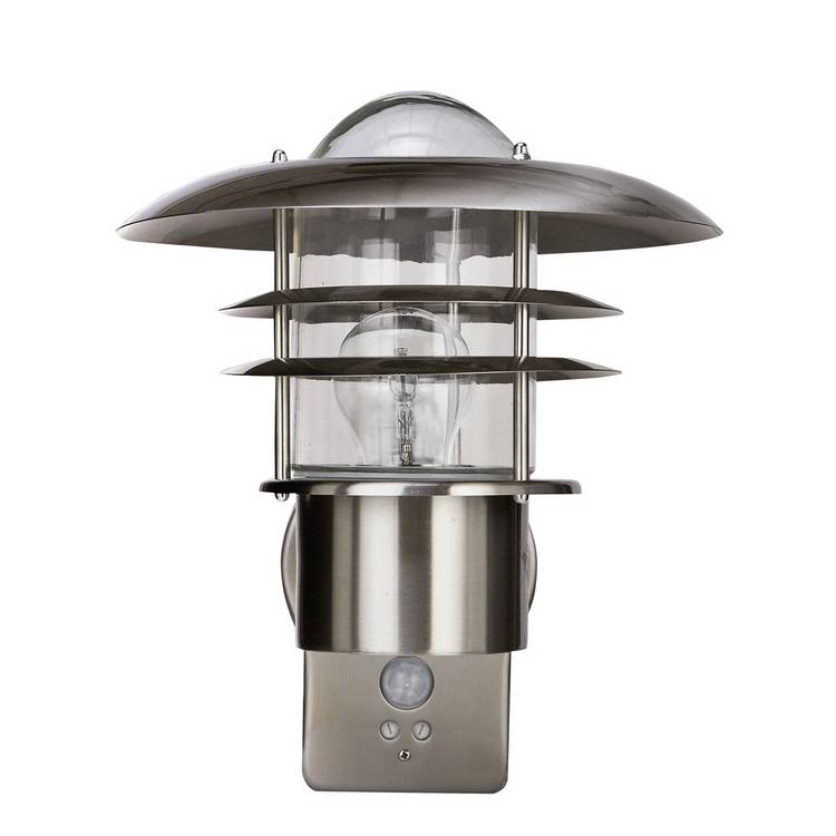 Argos Home stainless steel PIR outdoor lantern, UK version