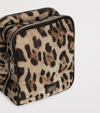 Dolce&Gabbana leopard-print crossbody bag in nylon and leather - British product