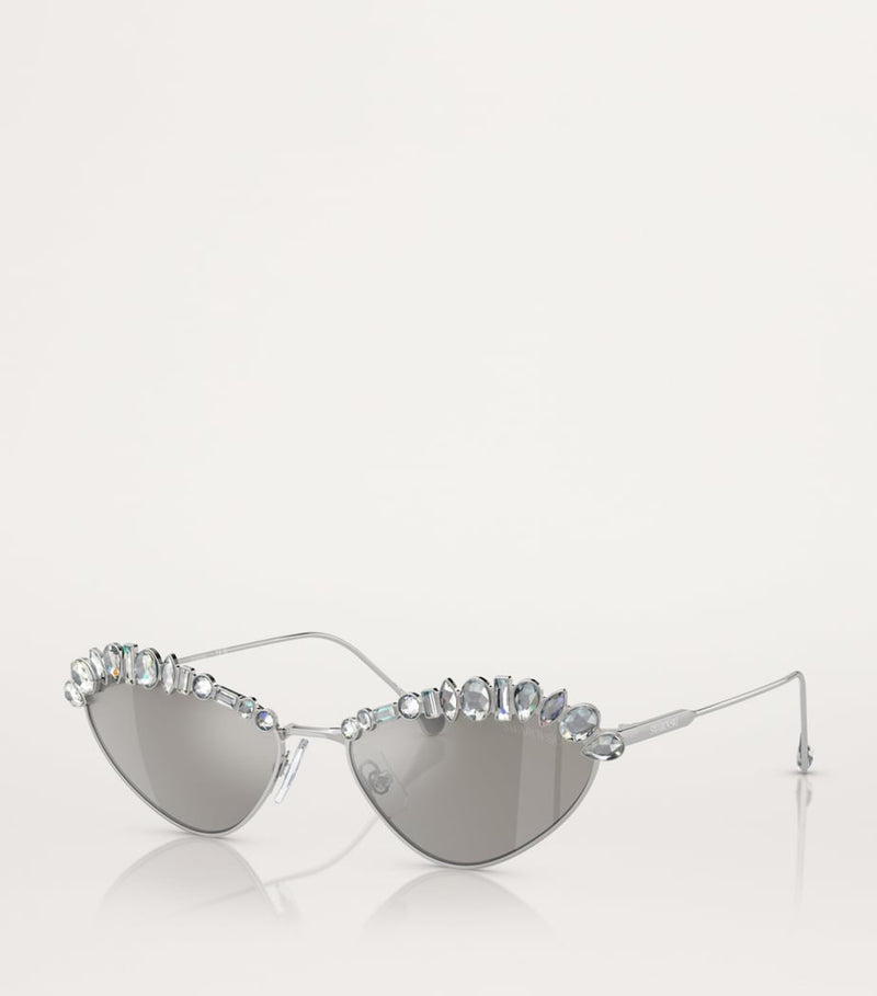 Swarovski cat eye sunglasses with crystal embellishments, UK version