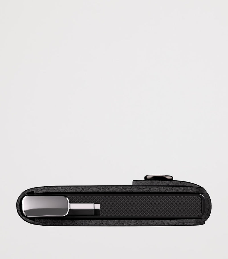 Secrid leather embossed lines miniwallet, imported from the UK