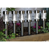 Argos Garden by Sainsbury's Stainless Steel Solar Stake Lights Set of 6- Buy online at McGrocer