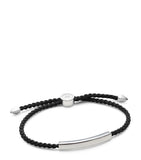Monica Vinader woven friendship bracelet with sterling silver charm, UK version