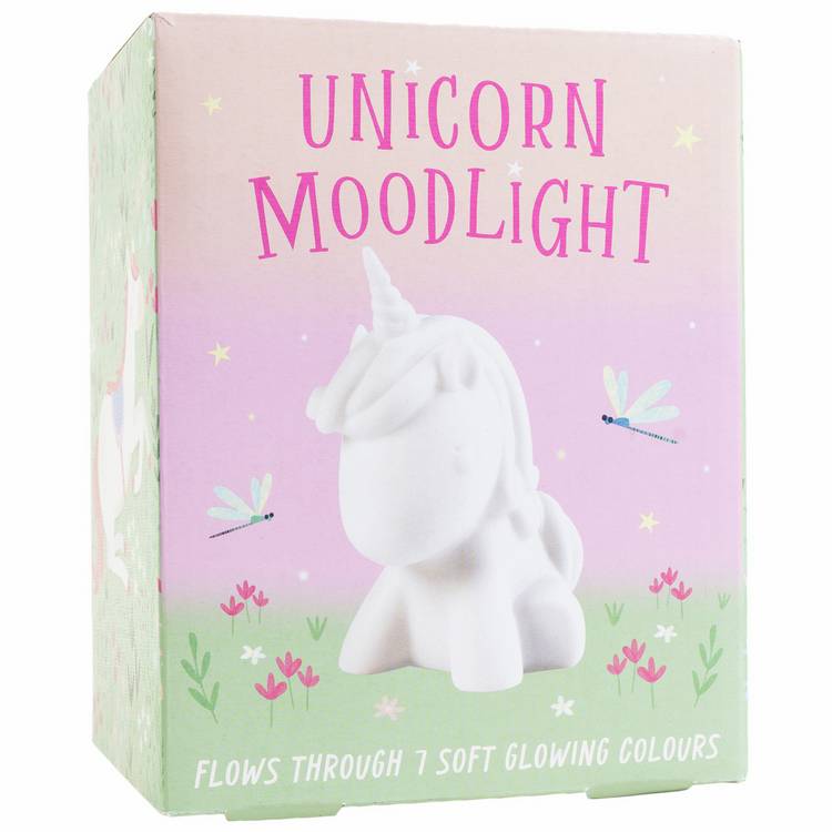 Fizz Creations unicorn mood light colour-changing LED - British product